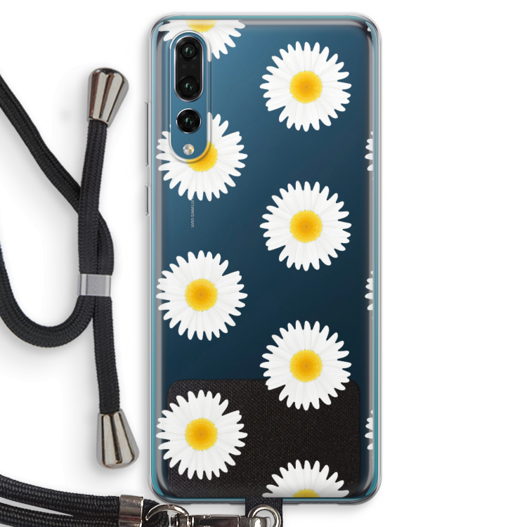 Margrietjes: Huawei P20 Pro Transparant Hoesje met koord