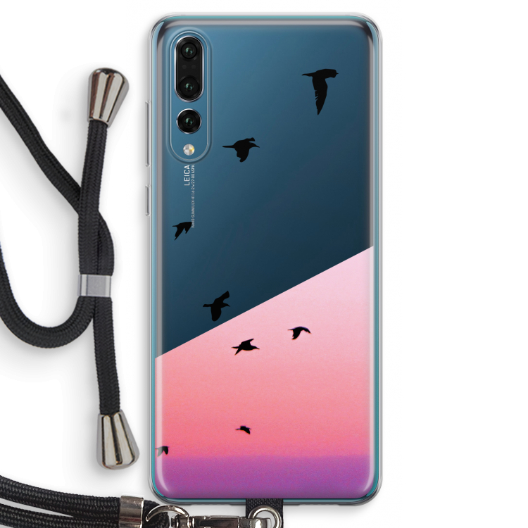 Fly away: Huawei P20 Pro Transparant Hoesje met koord