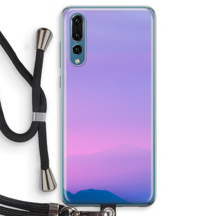 Sunset pastel: Huawei P20 Pro Transparant Hoesje met koord