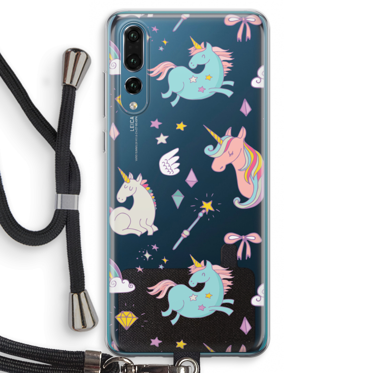 Fantasiewereld: Huawei P20 Pro Transparant Hoesje met koord