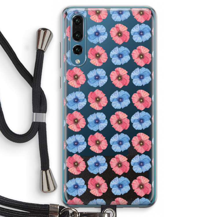 Klaproosjes: Huawei P20 Pro Transparant Hoesje met koord
