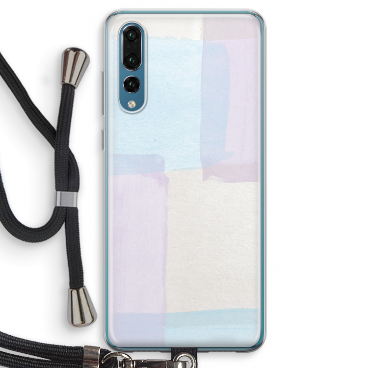Square pastel: Huawei P20 Pro Transparant Hoesje met koord