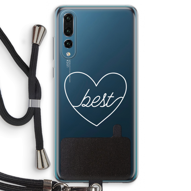 Best heart pastel: Huawei P20 Pro Transparant Hoesje met koord