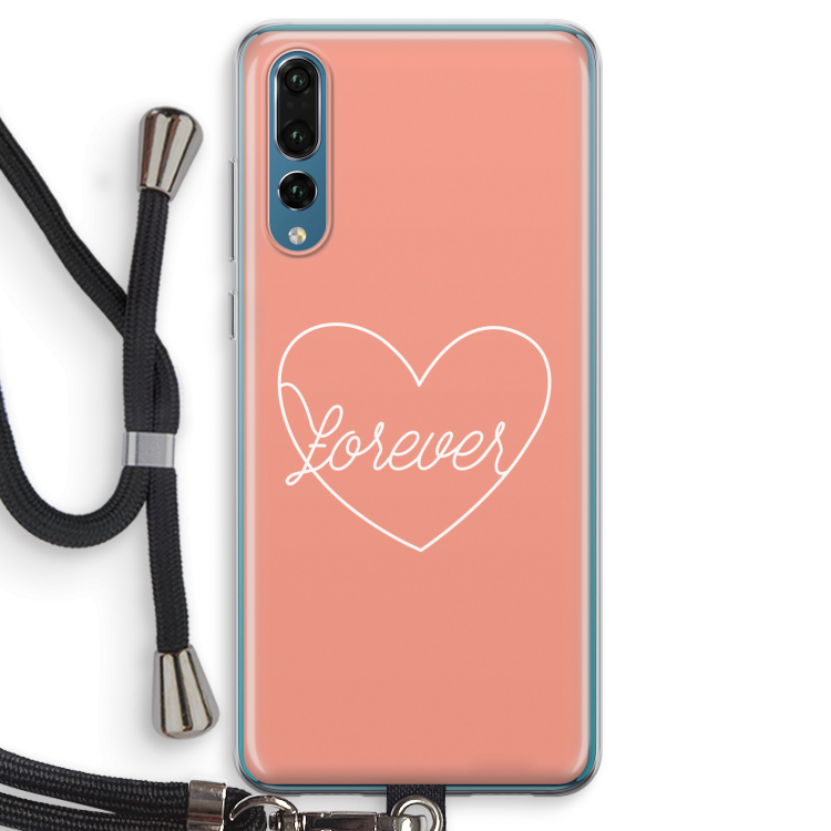 Forever heart: Huawei P20 Pro Transparant Hoesje met koord