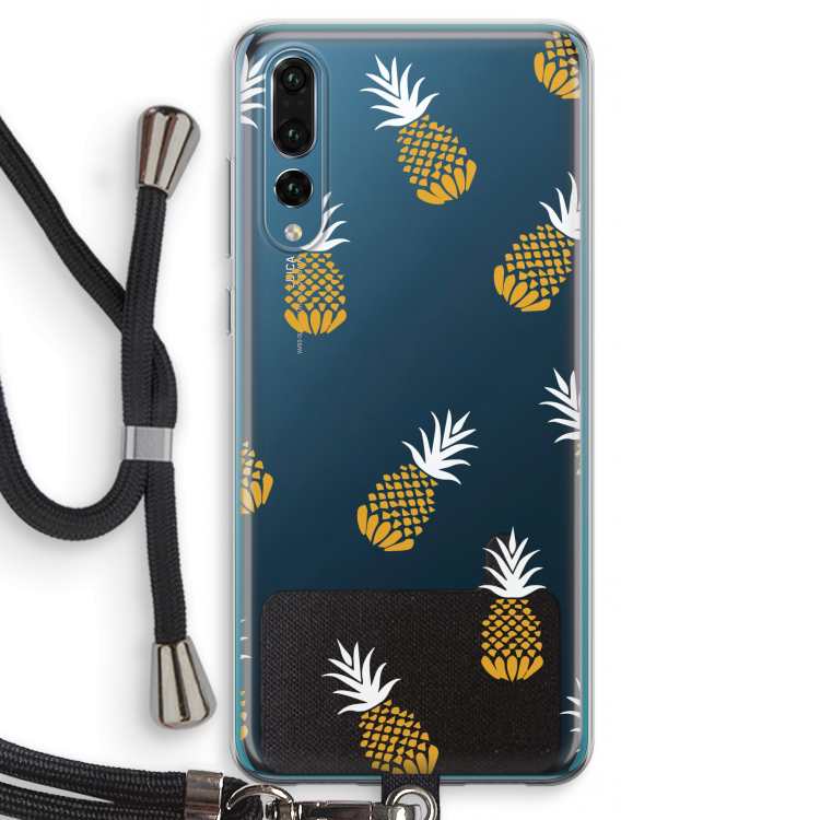 Ananasjes: Huawei P20 Pro Transparant Hoesje met koord