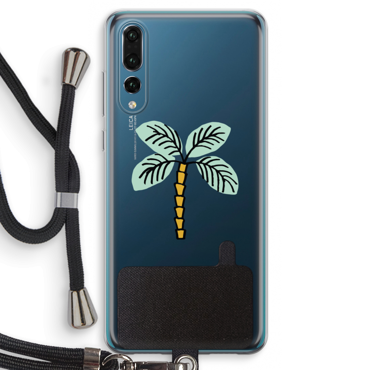 Palmboom: Huawei P20 Pro Transparant Hoesje met koord