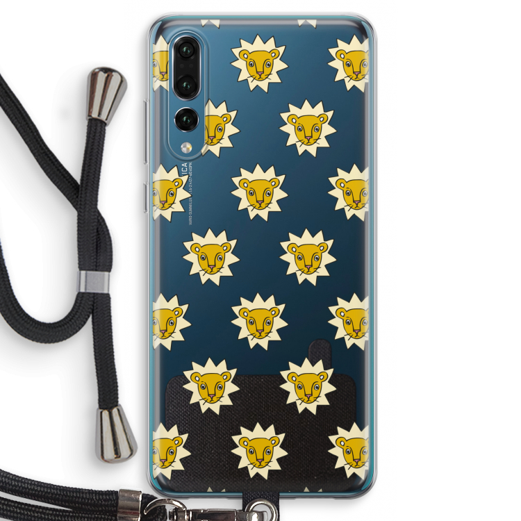 Leeuwenkoppen: Huawei P20 Pro Transparant Hoesje met koord