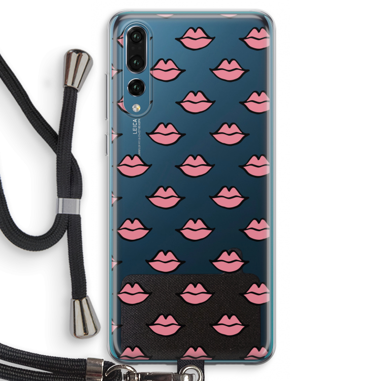 Lipjes: Huawei P20 Pro Transparant Hoesje met koord