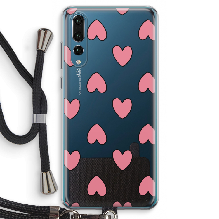 Ondersteboven verliefd: Huawei P20 Pro Transparant Hoesje met koord