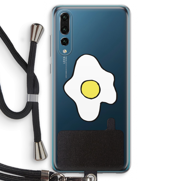 Spiegelei: Huawei P20 Pro Transparant Hoesje met koord