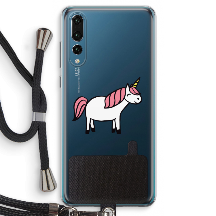 Eenhoorn: Huawei P20 Pro Transparant Hoesje met koord