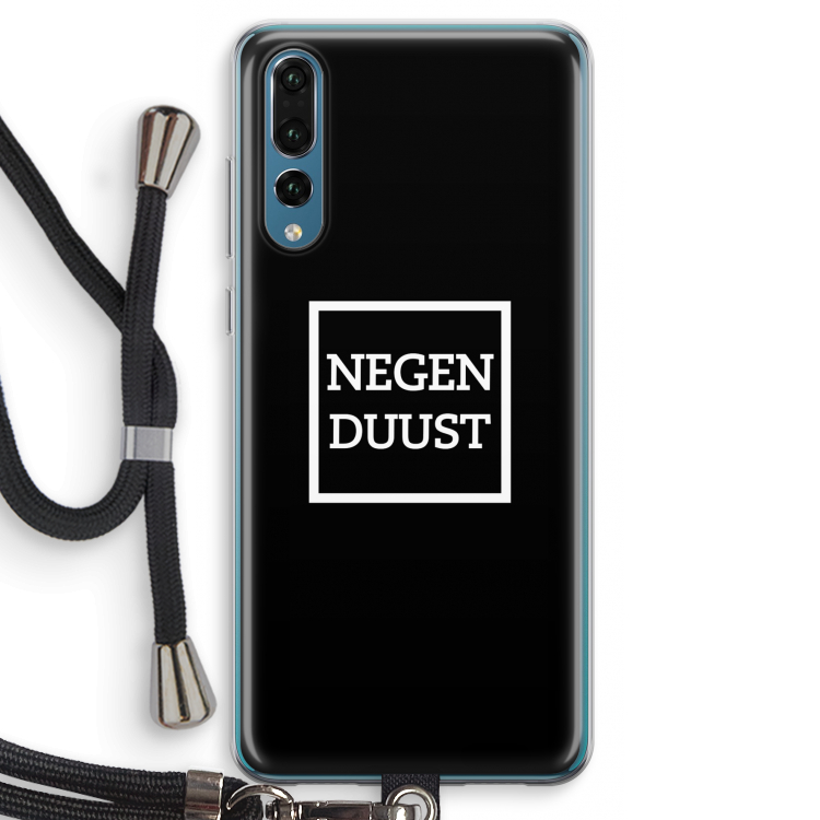 Negenduust black: Huawei P20 Pro Transparant Hoesje met koord