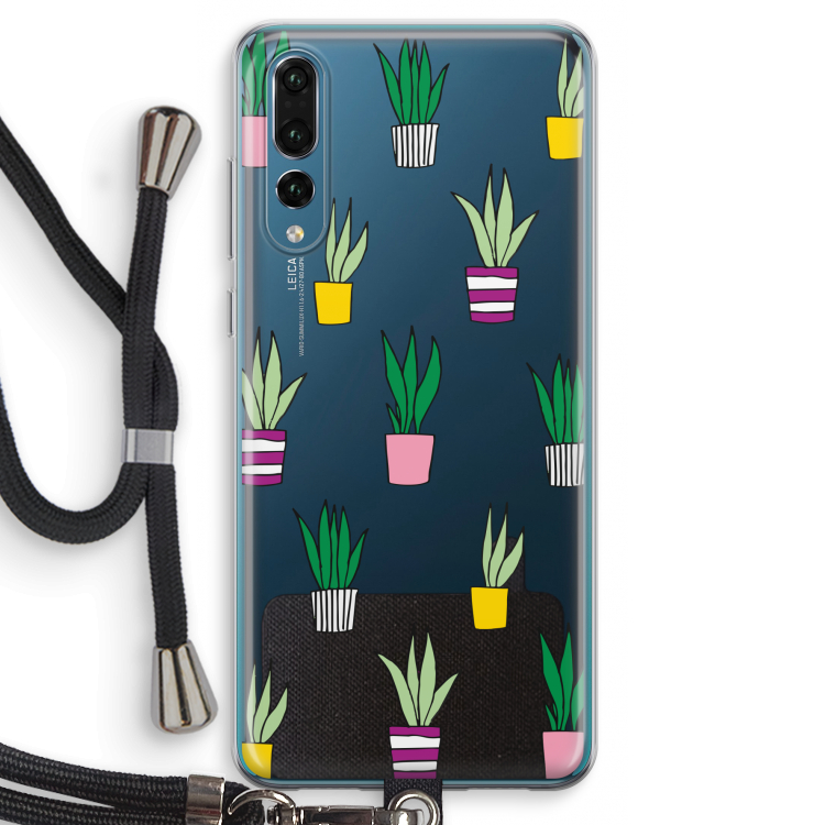 Sanseveria: Huawei P20 Pro Transparant Hoesje met koord