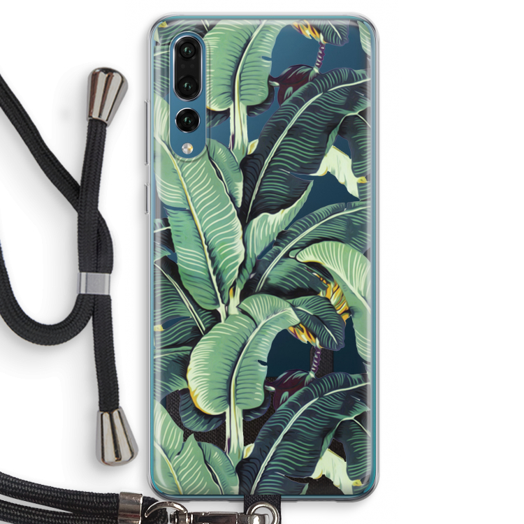 Bananenbladeren: Huawei P20 Pro Transparant Hoesje met koord