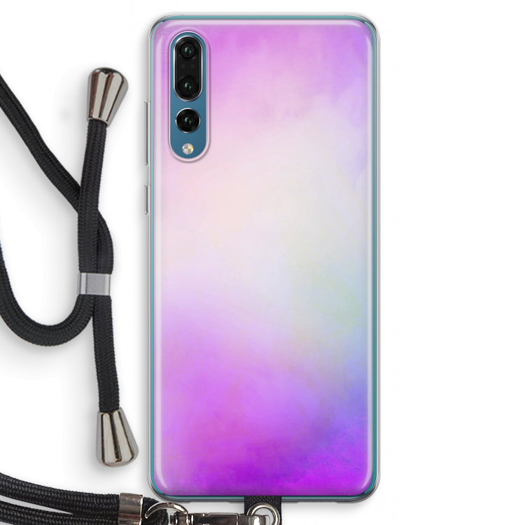 Clouds pastel: Huawei P20 Pro Transparant Hoesje met koord
