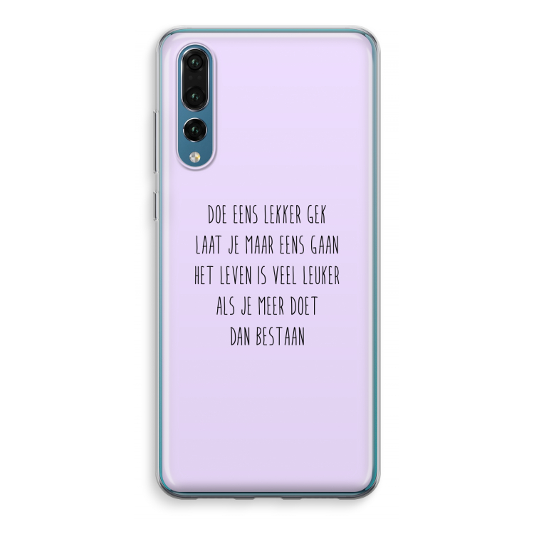 Gek: Huawei P20 Pro Transparant Hoesje