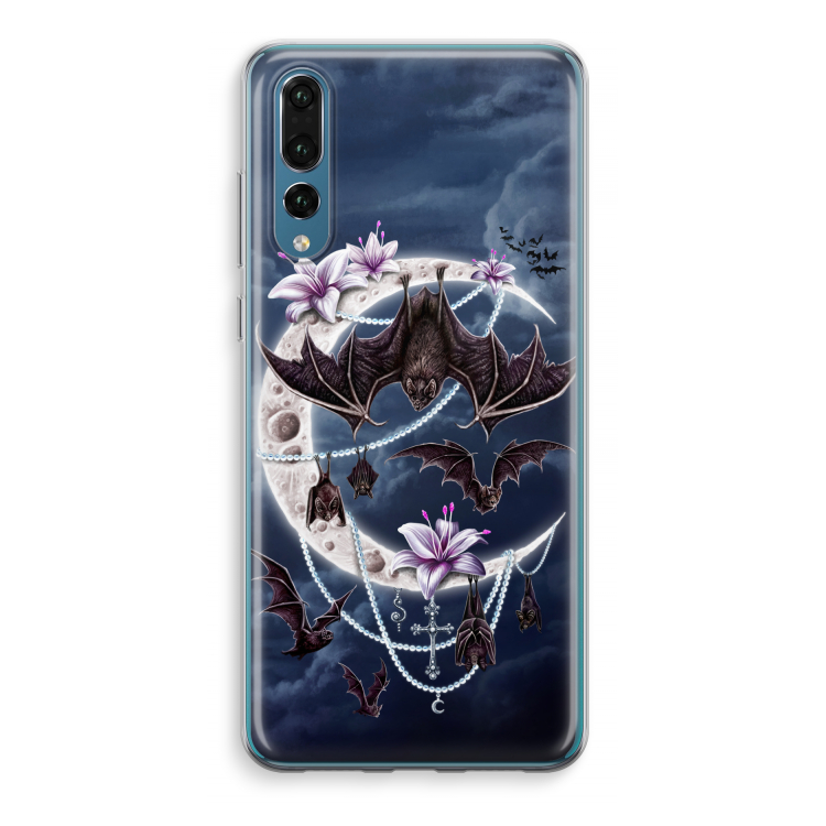 Vleermuizen Maan: Huawei P20 Pro Transparant Hoesje