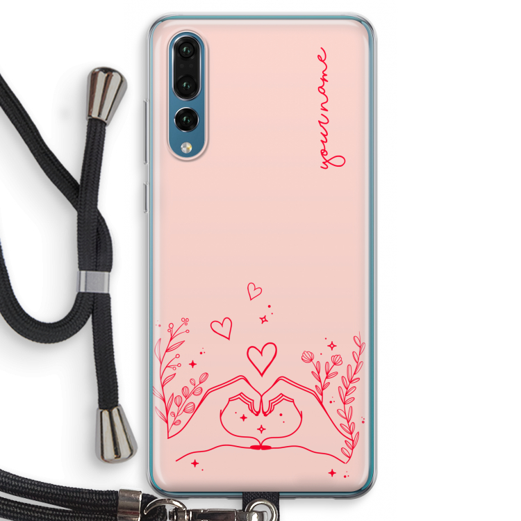 Love is in the air: Huawei P20 Pro Transparant Hoesje met koord