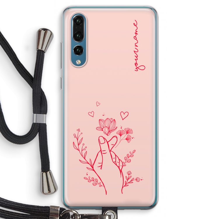Giving Flowers: Huawei P20 Pro Transparant Hoesje met koord