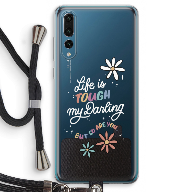 Tough Life: Huawei P20 Pro Transparant Hoesje met koord