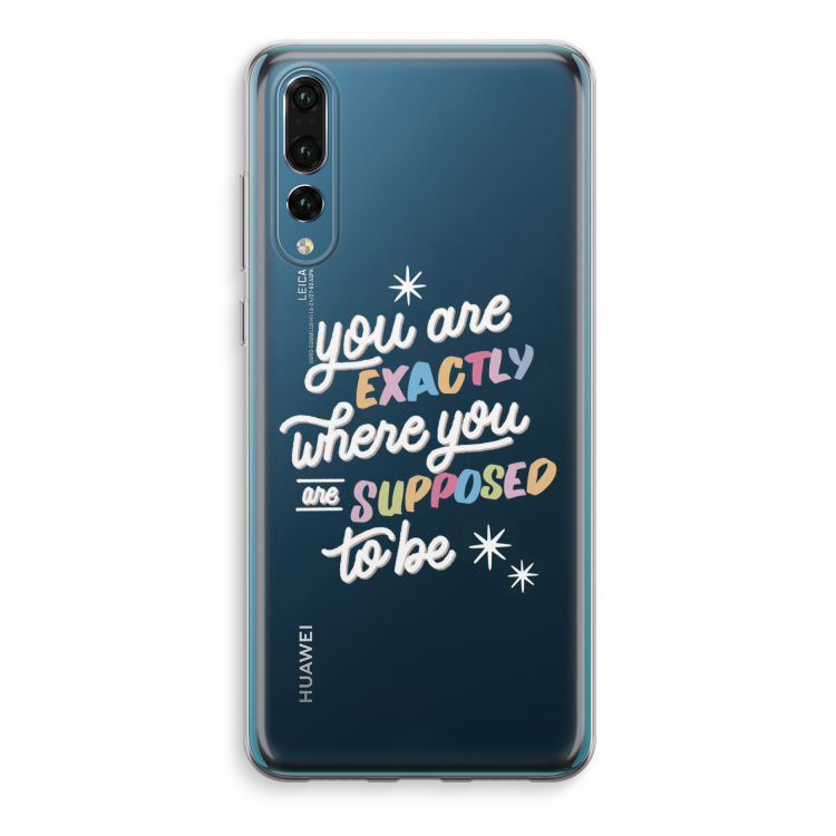 Right Place: Huawei P20 Pro Transparant Hoesje