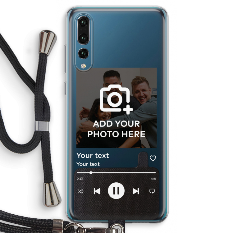 Music Player: Huawei P20 Pro Transparant Hoesje met koord