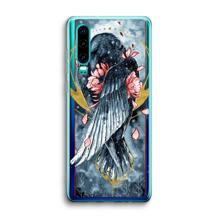 Golden Raven: Huawei P30 Transparant Hoesje