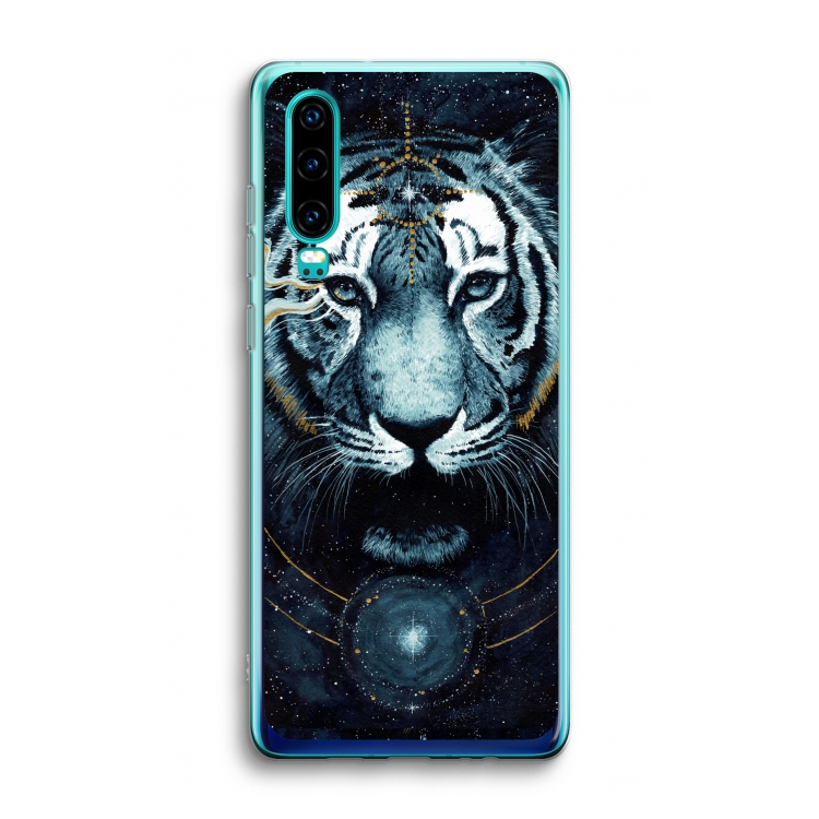 Darkness Tiger: Huawei P30 Transparant Hoesje