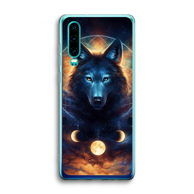Wolf Dreamcatcher: Huawei P30 Transparant Hoesje