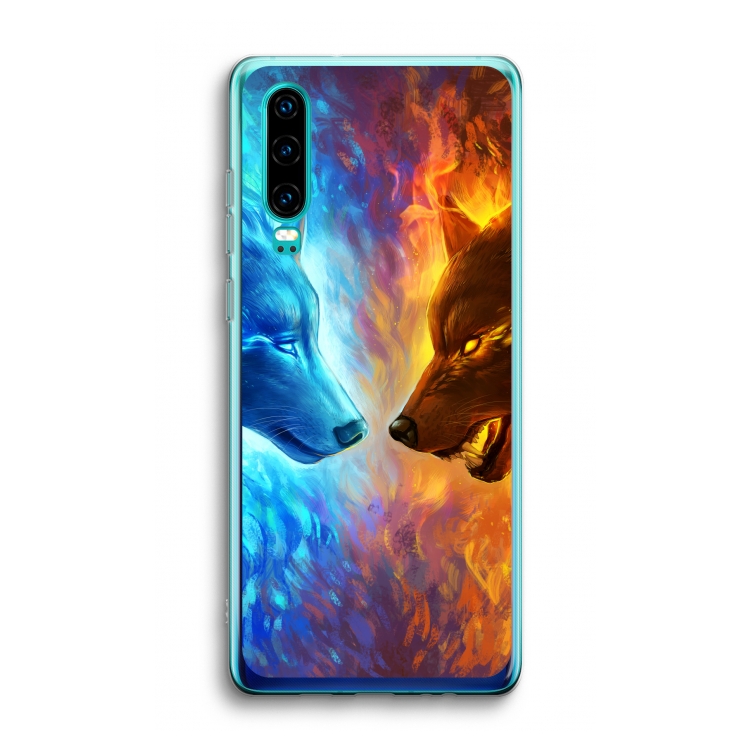 Fire & Ice: Huawei P30 Transparant Hoesje