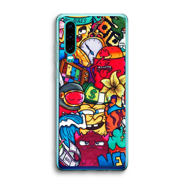 No Rules: Huawei P30 Transparant Hoesje