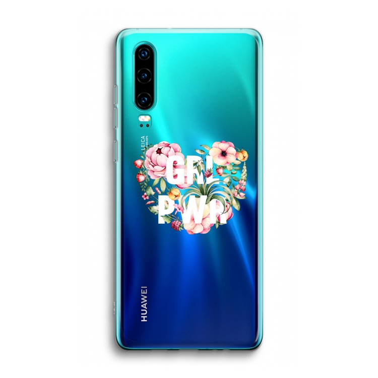 GRL PWR Flower: Huawei P30 Transparant Hoesje
