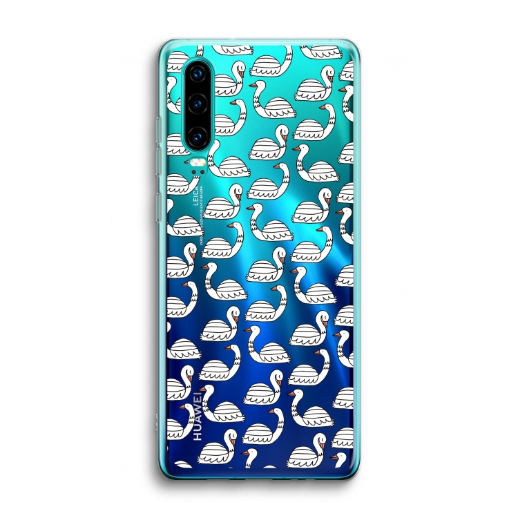 Zwanen: Huawei P30 Transparant Hoesje