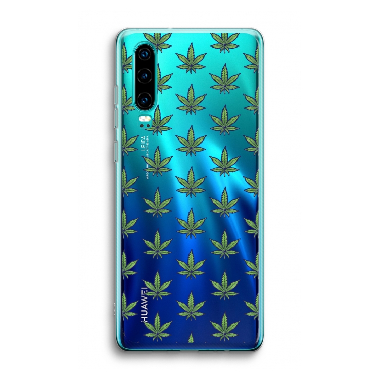 Weed: Huawei P30 Transparant Hoesje