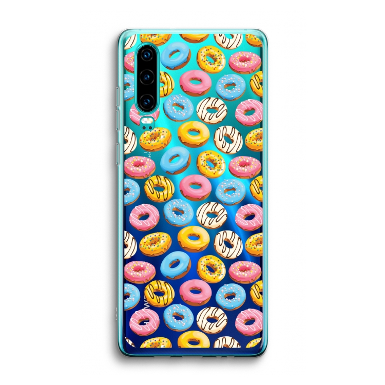 Pink donuts: Huawei P30 Transparant Hoesje