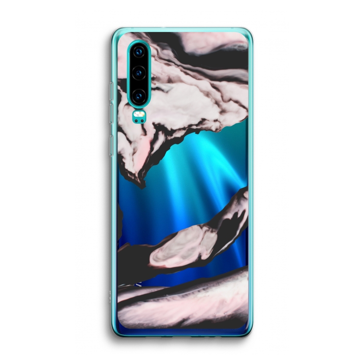 Roze stroom: Huawei P30 Transparant Hoesje