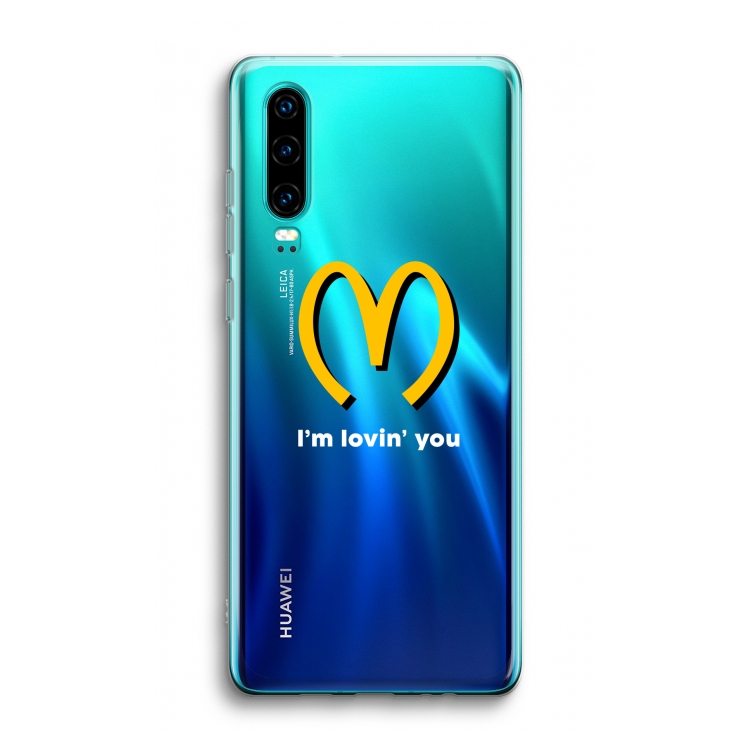I'm lovin' you: Huawei P30 Transparant Hoesje