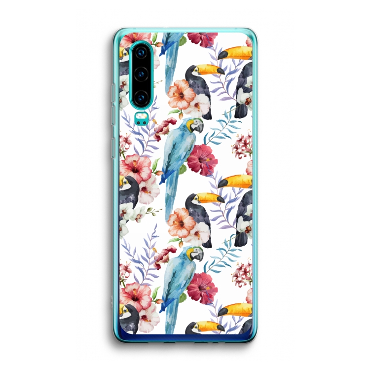 Bloemen tukan: Huawei P30 Transparant Hoesje