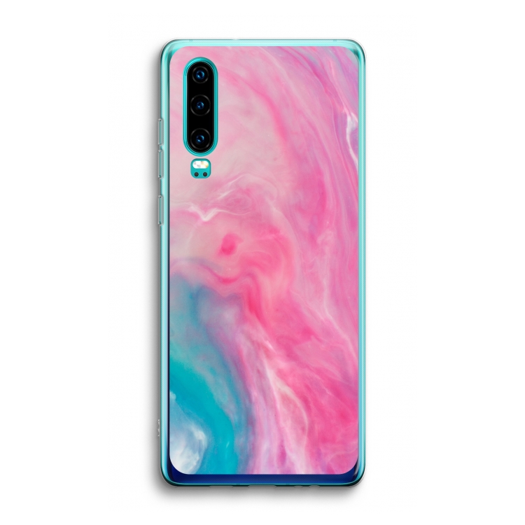 Roze explosie: Huawei P30 Transparant Hoesje