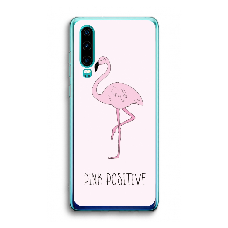 Pink positive: Huawei P30 Transparant Hoesje