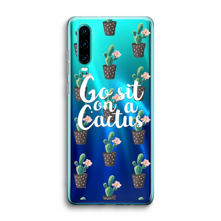 Cactus quote: Huawei P30 Transparant Hoesje