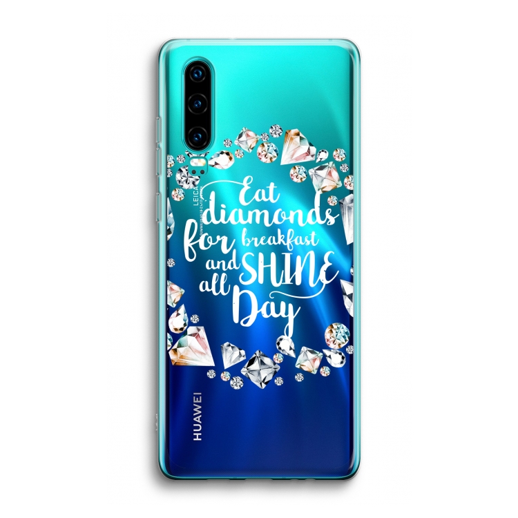 Diamonds: Huawei P30 Transparant Hoesje