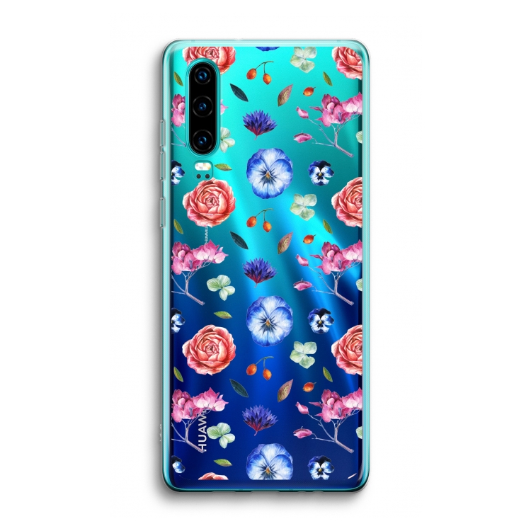 Bloemetjes: Huawei P30 Transparant Hoesje