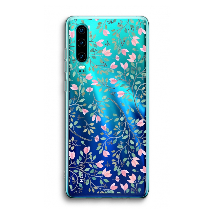 Sierlijke bloemen: Huawei P30 Transparant Hoesje