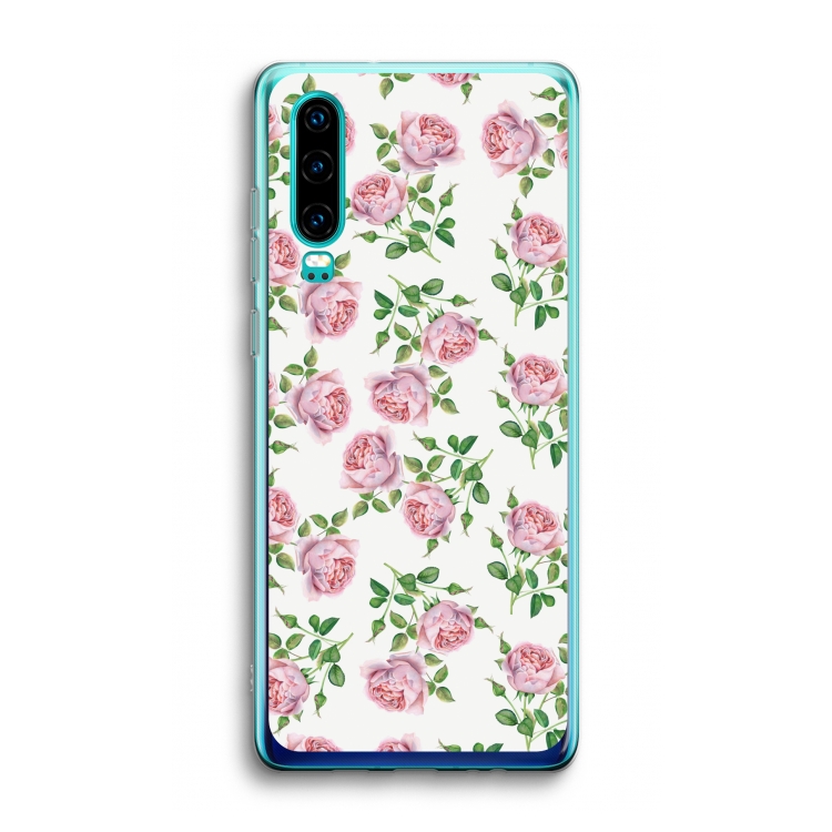 Kleine roosjes: Huawei P30 Transparant Hoesje