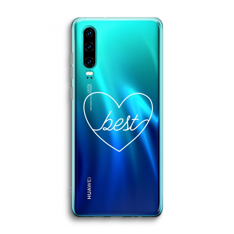 Best heart pastel: Huawei P30 Transparant Hoesje
