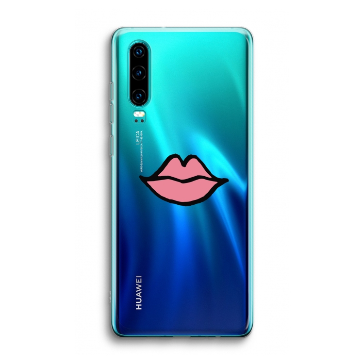 Kusje: Huawei P30 Transparant Hoesje