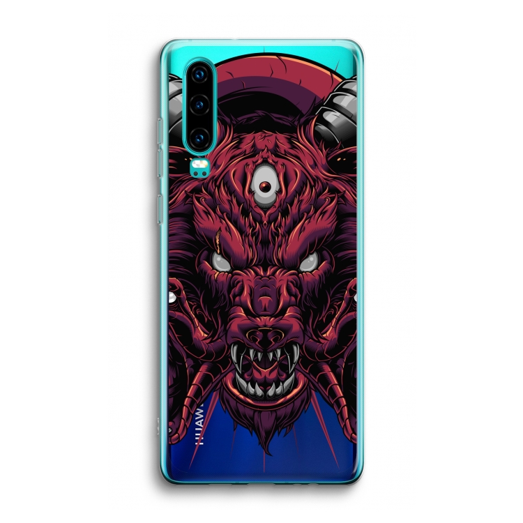 Hell Hound and Serpents: Huawei P30 Transparant Hoesje