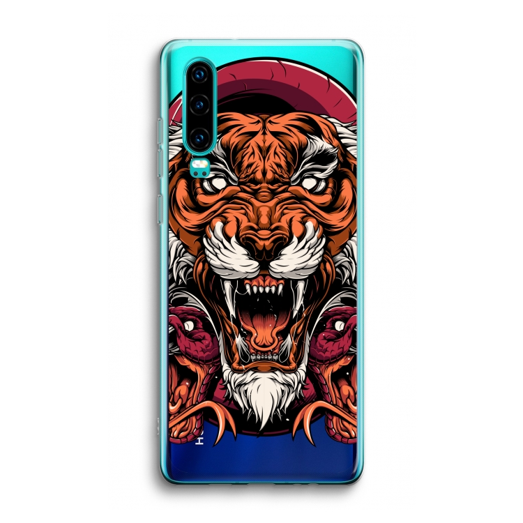 Tiger and Rattlesnakes: Huawei P30 Transparant Hoesje
