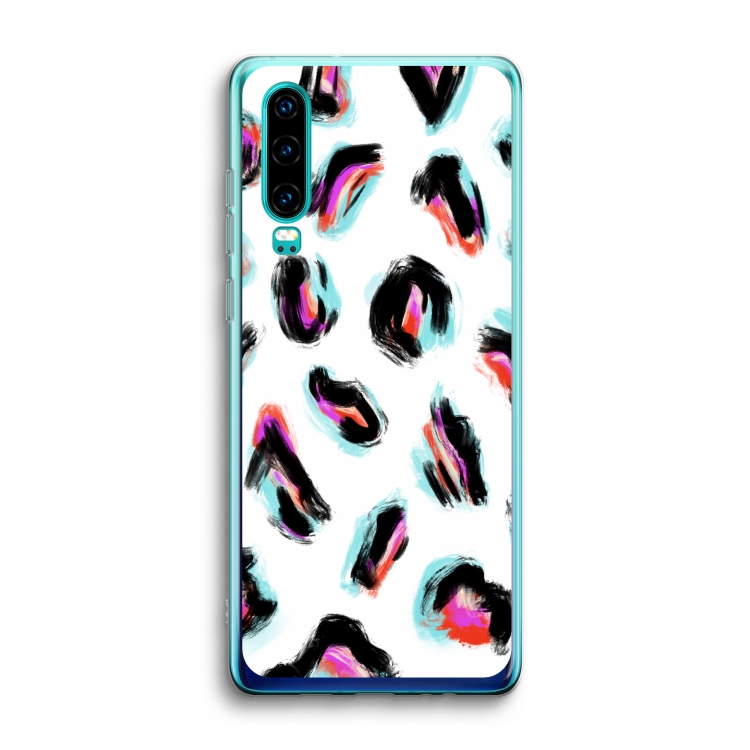Cheetah color: Huawei P30 Transparant Hoesje